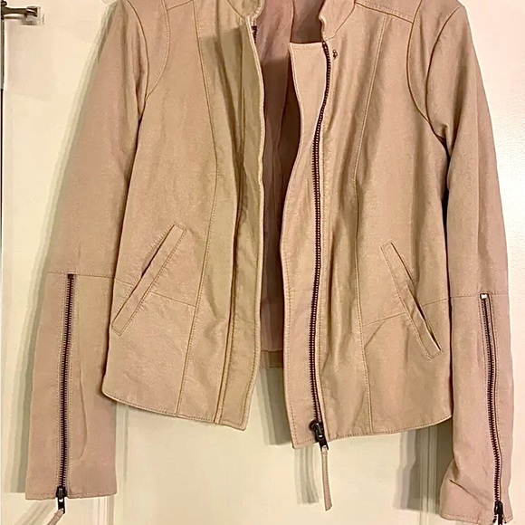 Free People Cool & Clean Vegan Leather Moto Jacket in Rose - Picture 9 of 16